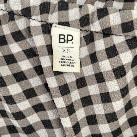 BP Black & White Gingham One Shoulder Blouse - Picture 6 of 8